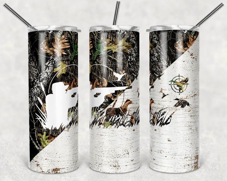 CAMPING/HUNTING?FISHING THEMED 20oz TUMBLER