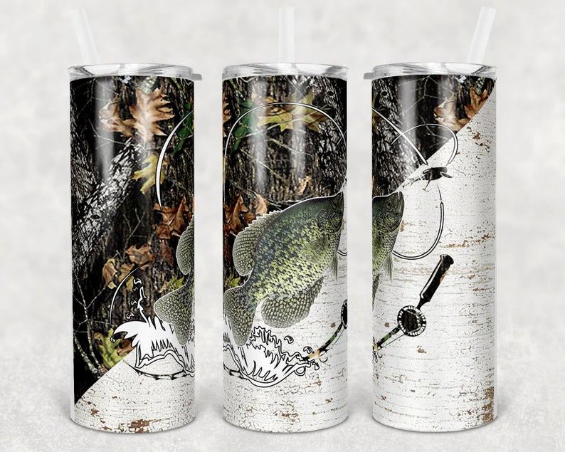 CAMPING/HUNTING?FISHING THEMED 20oz TUMBLER