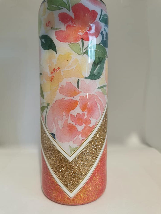 Floral V-Split tumbler