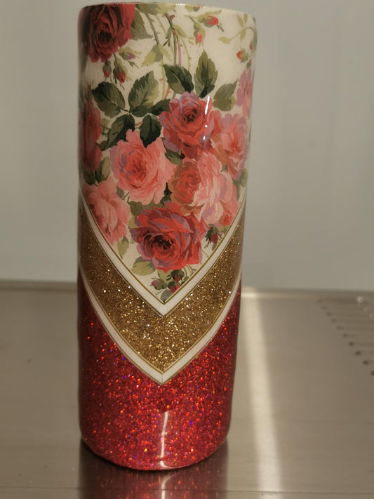 floral V-Split tumbler