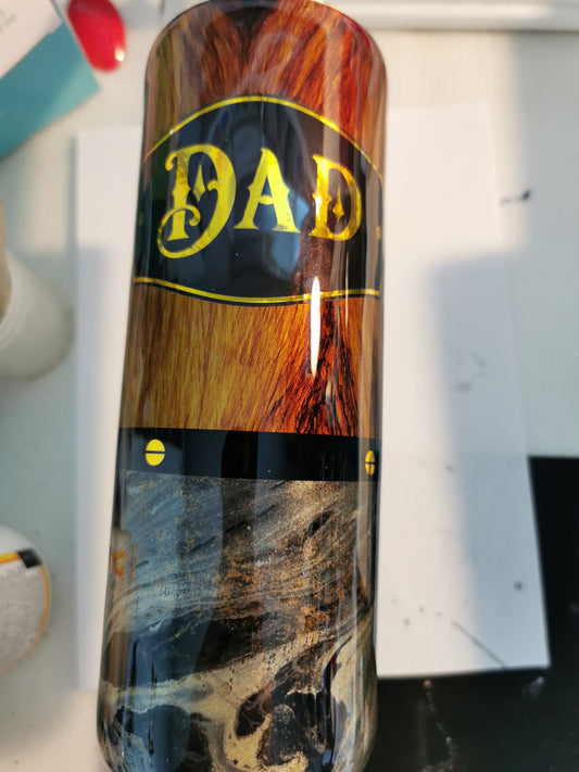 Dad wood and marble look