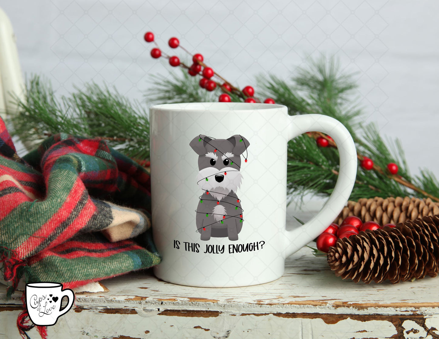 Grumpy Christmas Dog MUG