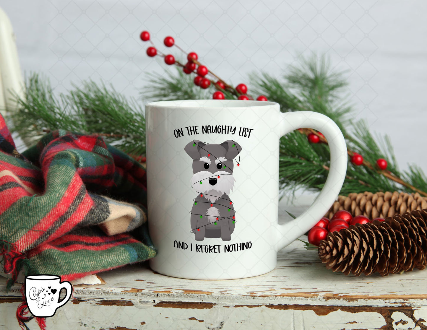 Grumpy Christmas Dog MUG