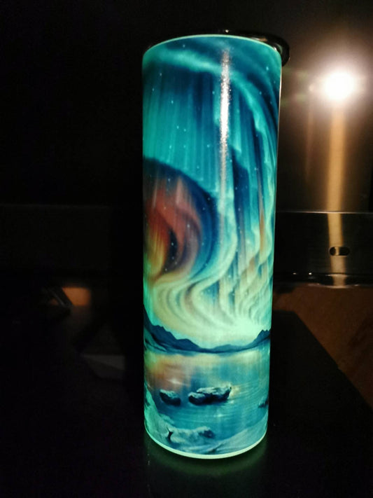 Glow in the dark Northern Lights painting