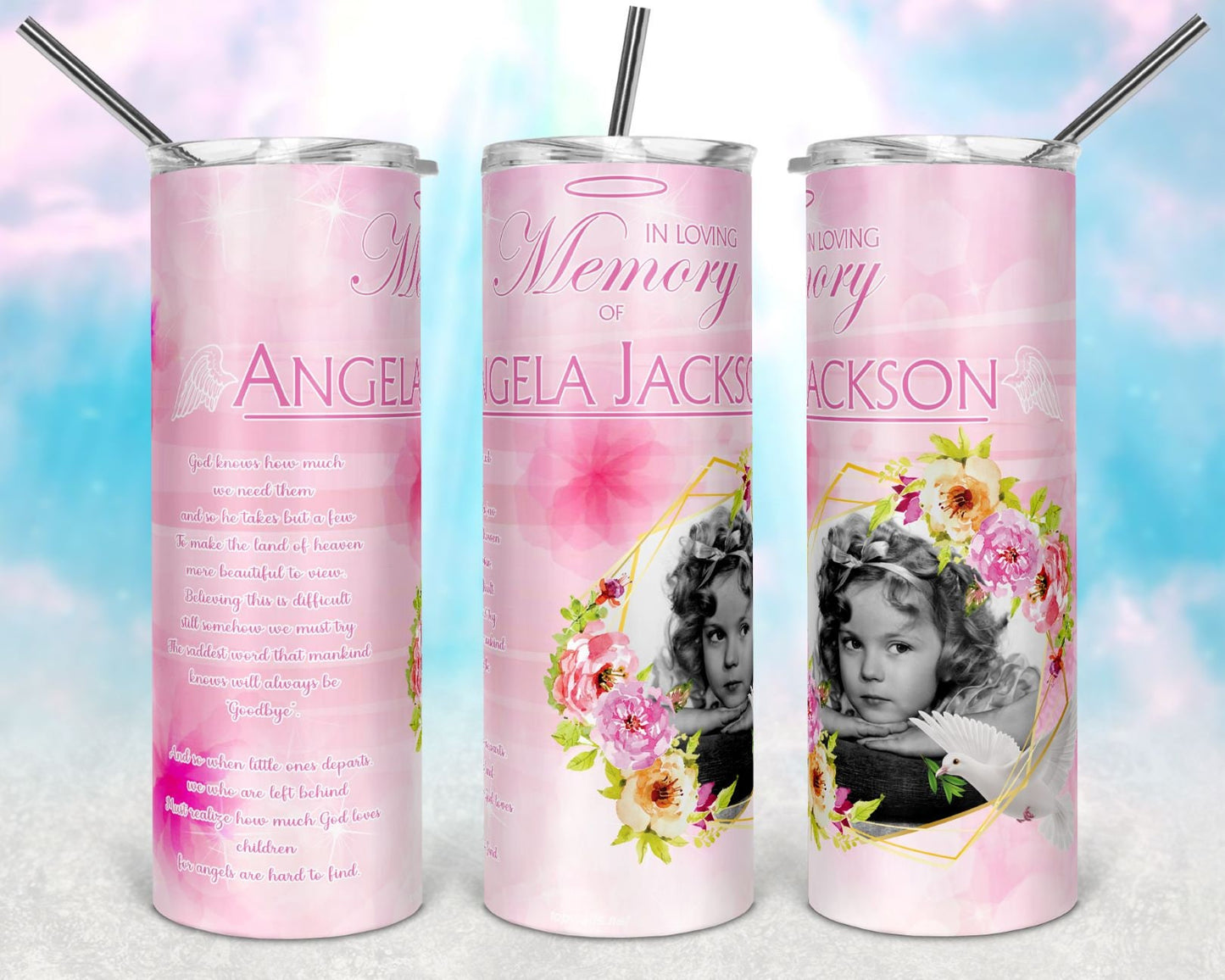 Add photo memorial tumblers