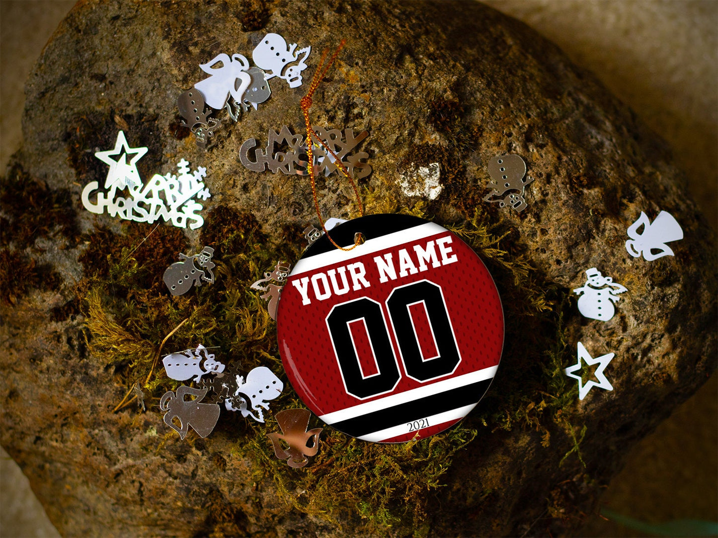 Personalized Jersey Ornament (Choose your own color combo)