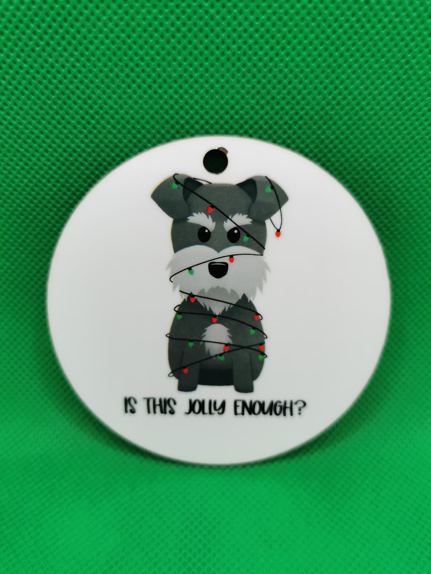 Grumpy Dog Christmas Ornaments