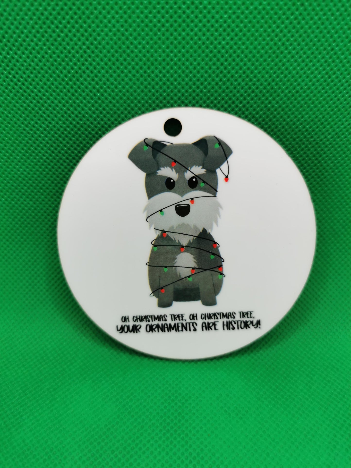 Grumpy Dog Christmas Ornaments